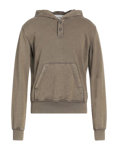 Paolo Pecora Man Sweatshirt Khaki Size Xl Cotton, Elastane In Beige