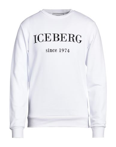 Iceberg Man Sweatshirt White Size Xxl Cotton
