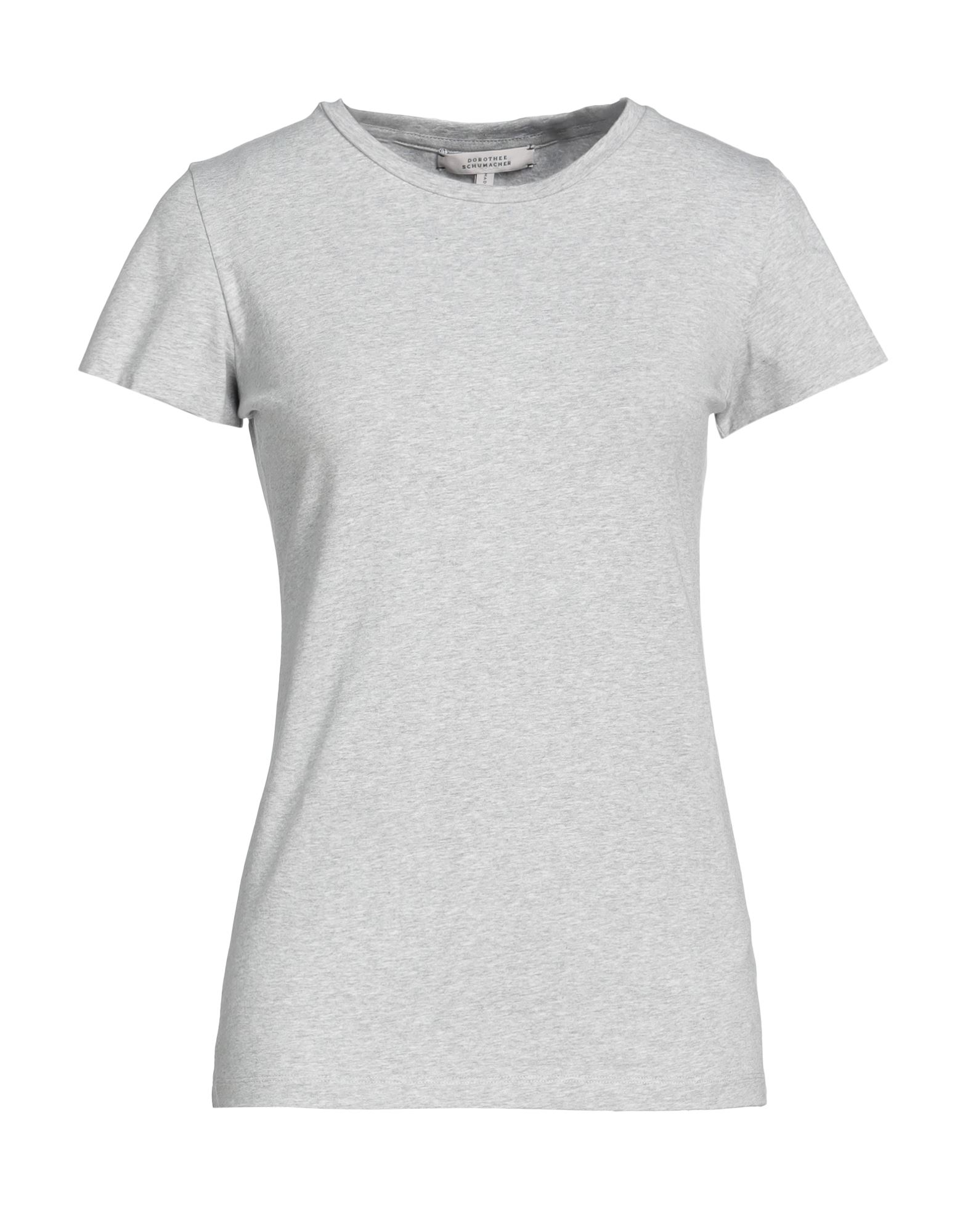 Dorothee Schumacher Woman T-shirt Light Grey Size 0 Cotton, Elastane