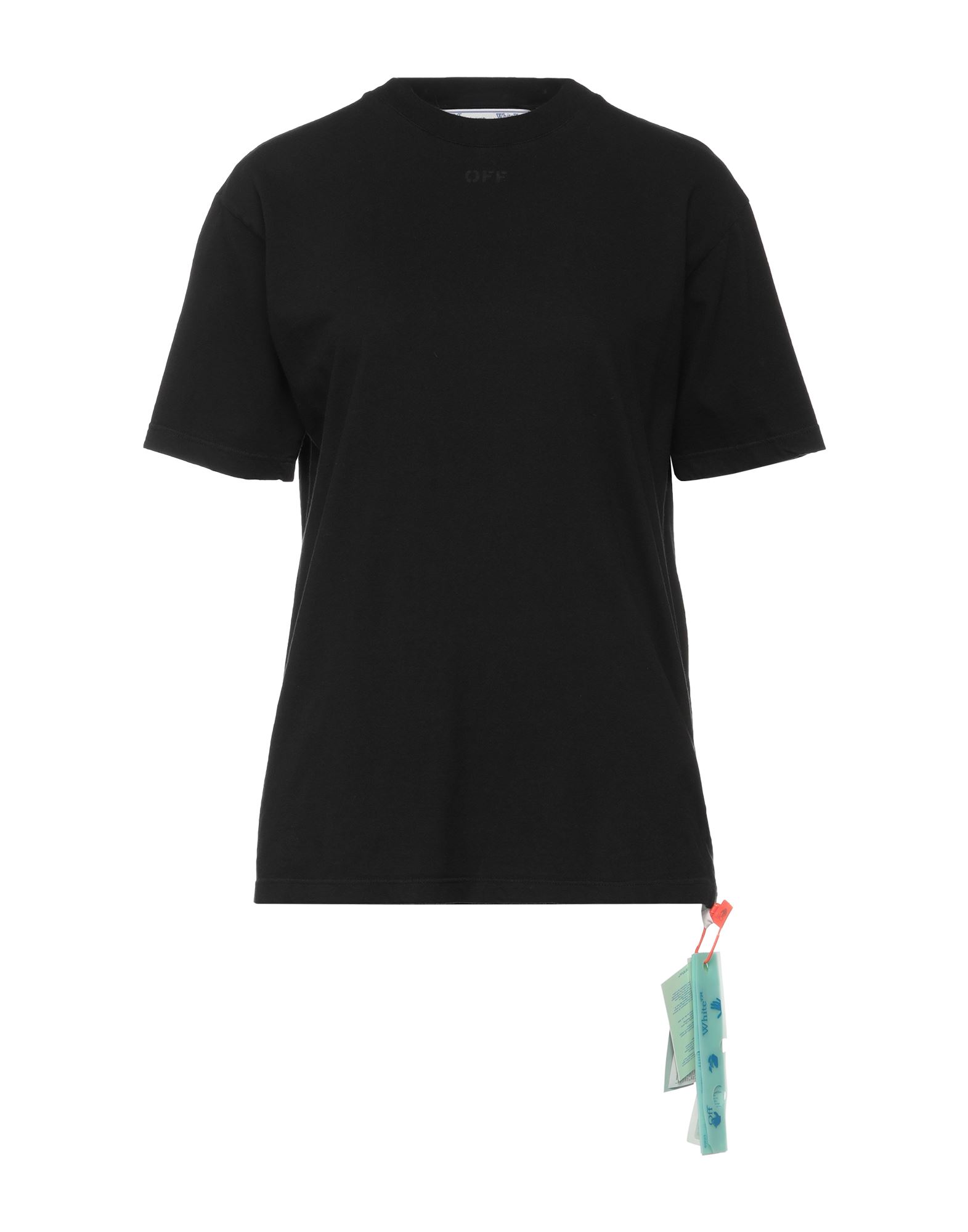 Off-white Woman T-shirt Black Size Xs Cotton, Elastane In Black