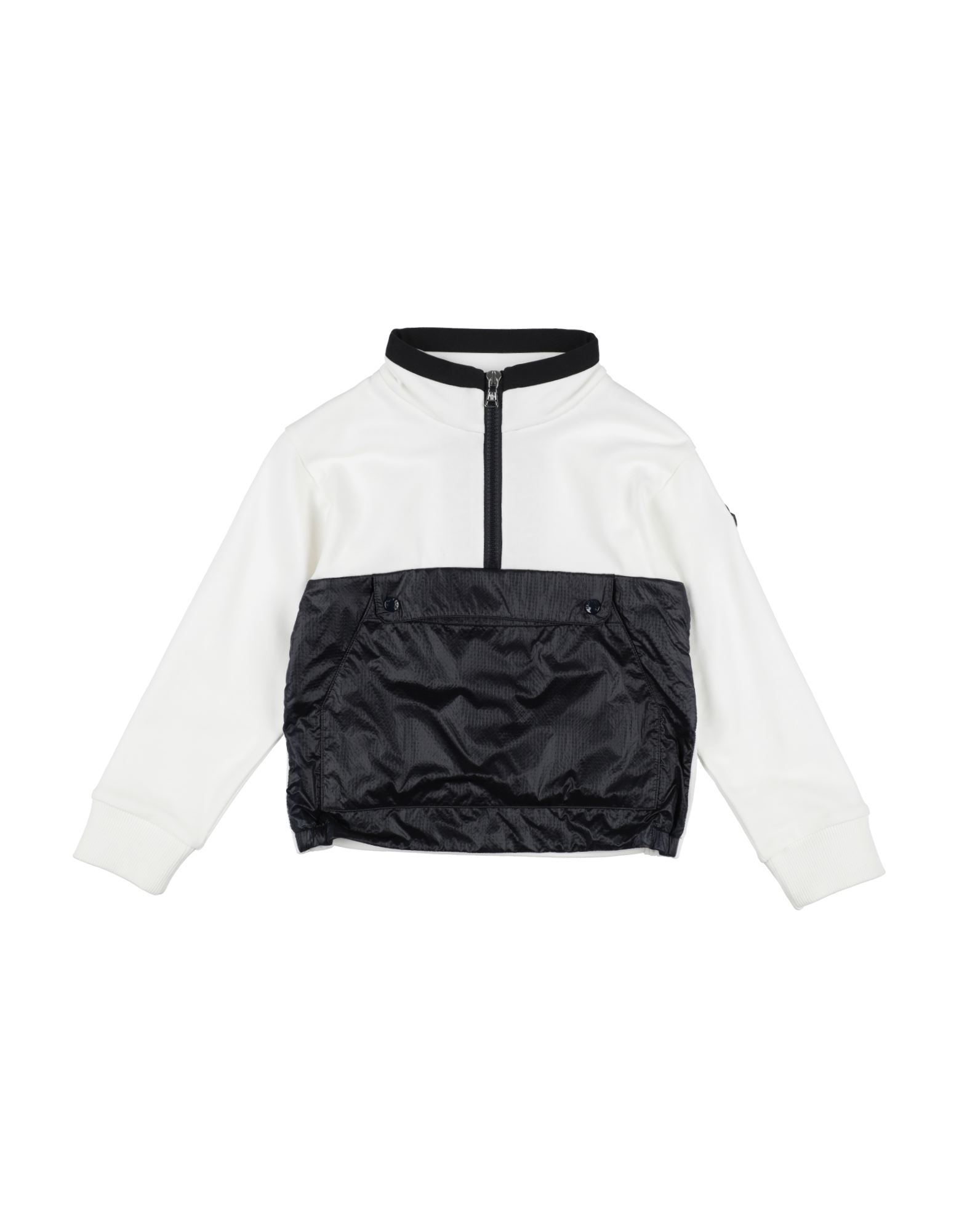 Moncler Two-toned Half-zip Cotton Sweatshirt 8-14 Years In White