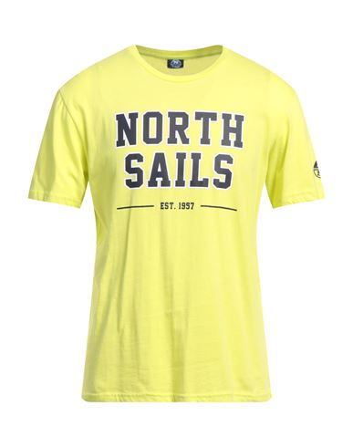North Sails Man T-shirt Yellow Size Xxl Cotton