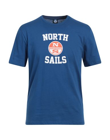 North Sails Man T-shirt Blue Size S Polyester, Cotton