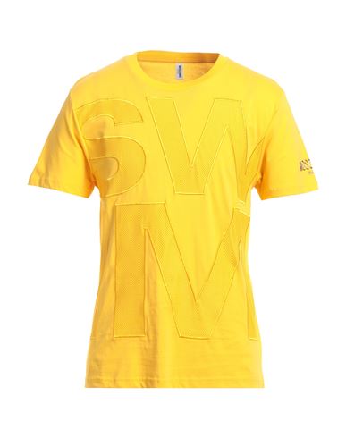 Moschino Man T-shirt Ocher Size Xs Cotton, Polyester In Yellow