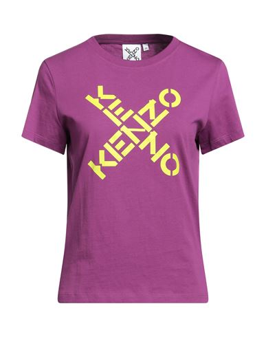 Kenzo Woman T-shirt Mauve Size M Cotton In Purple