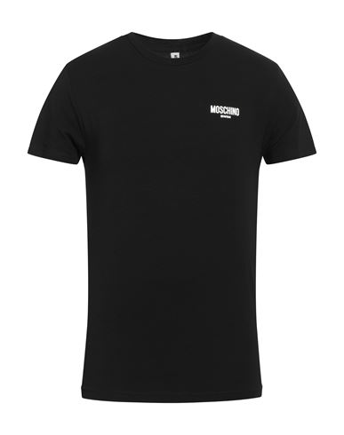 Moschino Man T-shirt Black Size Xl Cotton, Elastane
