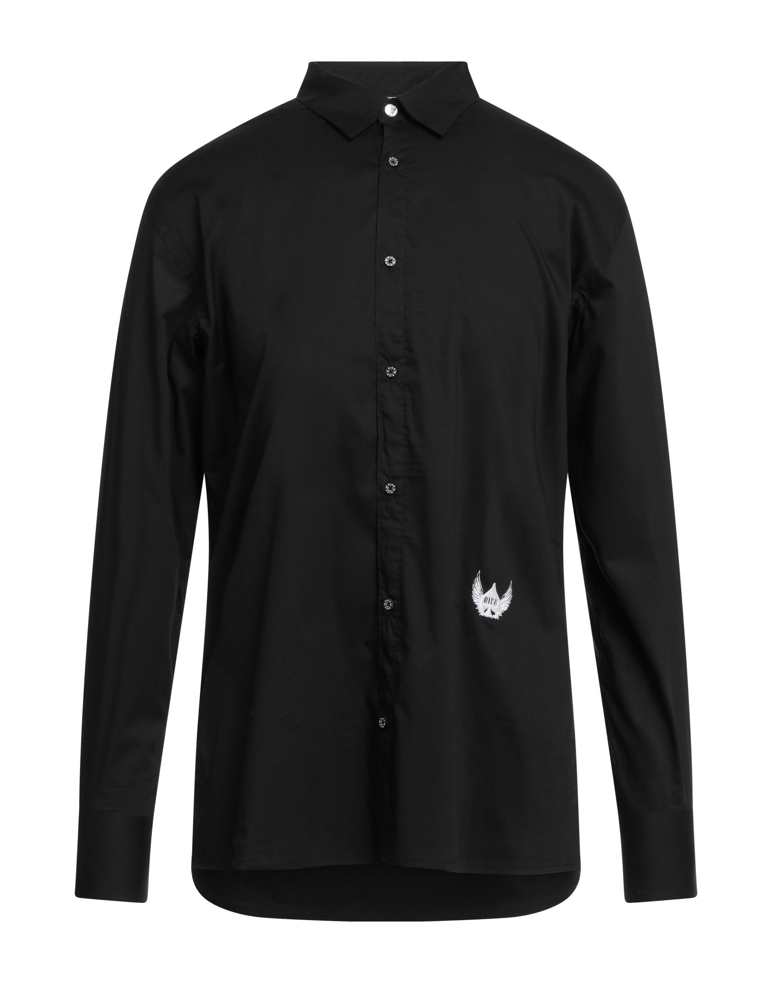 Shop Rich Man Shirt Black Size Xl Nylon, Elastane, Cotton