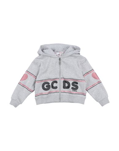 Gcds Mini Babies'  Toddler Girl Sweatshirt Grey Size 6 Cotton, Elastane