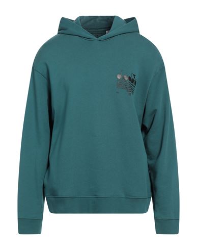 Diadora Sweatshirt Crew Manifesto Man Sweatshirt Deep Jade Size L Cotton In Green