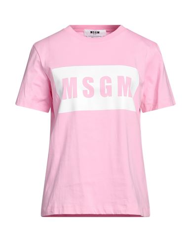Msgm Woman T-shirt Pink Size L Cotton