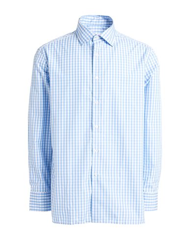Dunhill Man Shirt Light Blue Size L Cotton