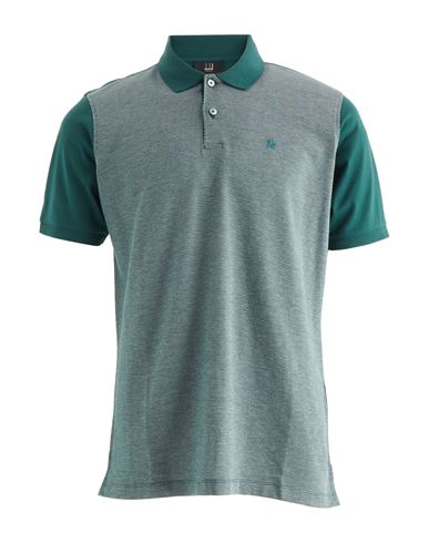 Dunhill Man Polo Shirt Emerald Green Size L Cotton