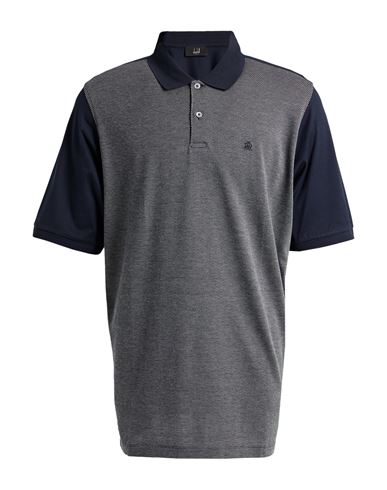 Dunhill Man Polo Shirt Navy Blue Size 3xl Cotton