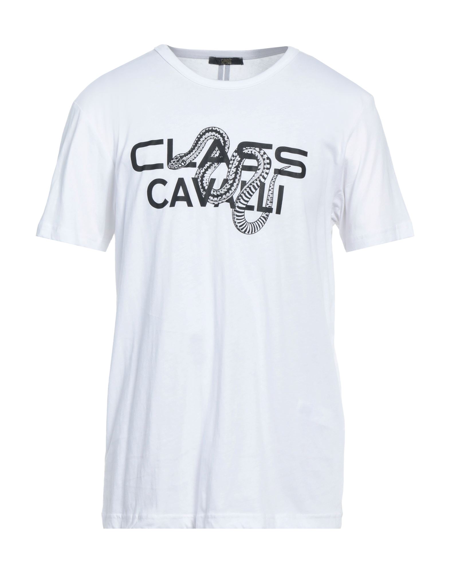 Shop Cavalli Class Man T-shirt White Size L Cotton