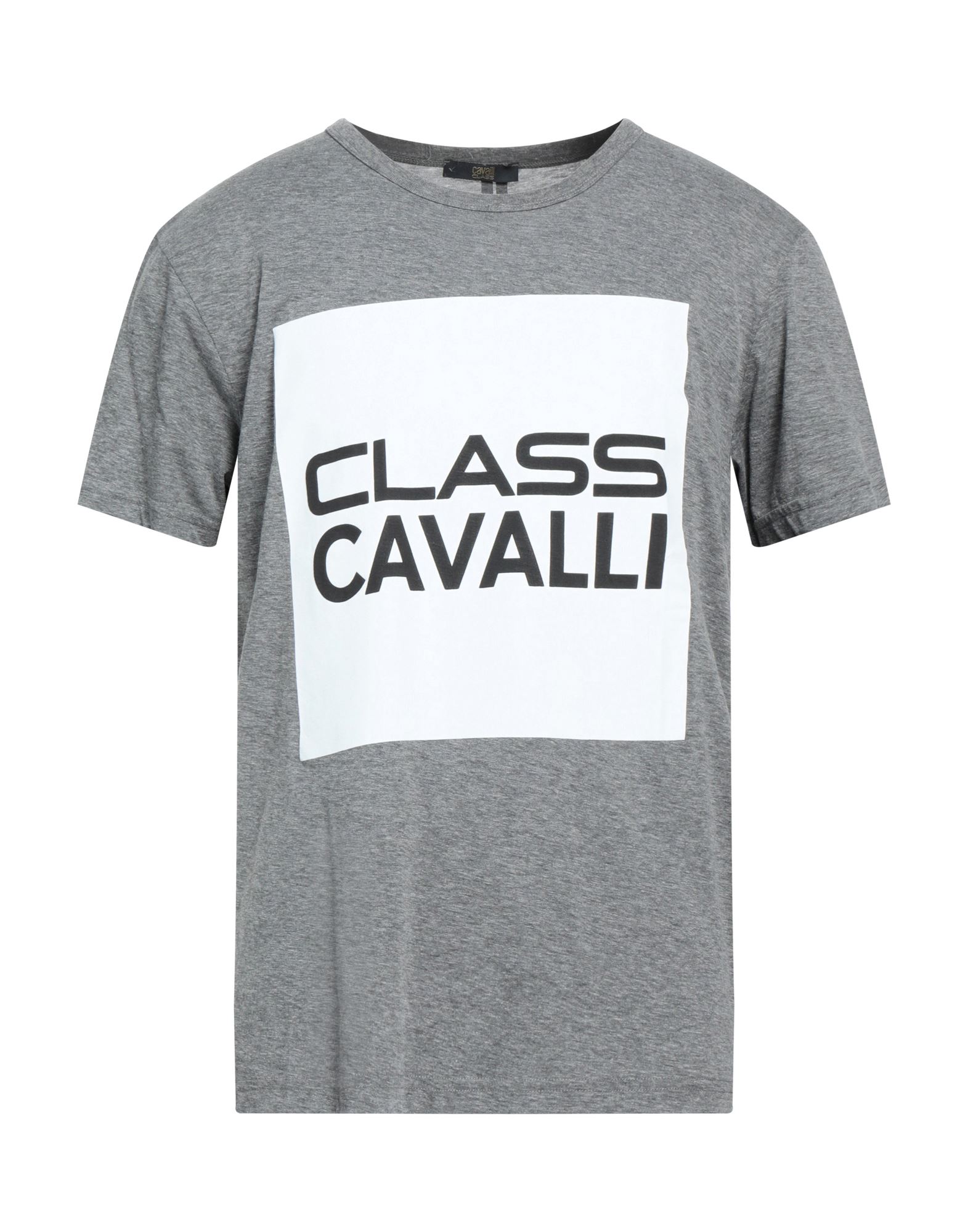 Shop Cavalli Class Man T-shirt Grey Size Xl Cotton