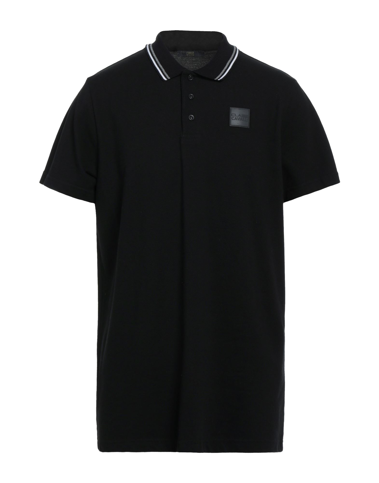 Shop Cavalli Class Man Polo Shirt Black Size M Cotton