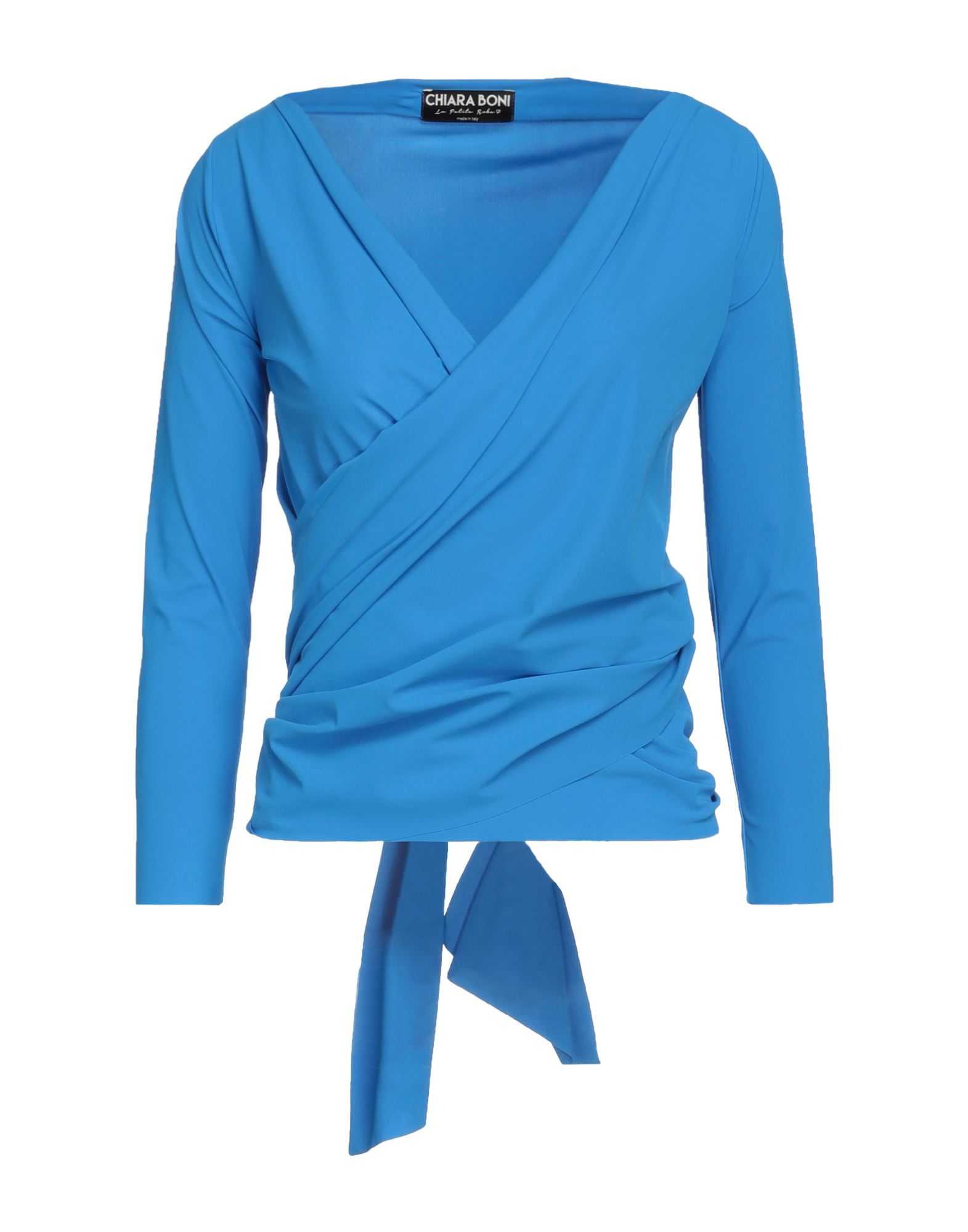 La Petite Robe Di Chiara Boni Synthetic T-shirt in Sky Blue Blue Womens Clothing Tops Long-sleeved tops 