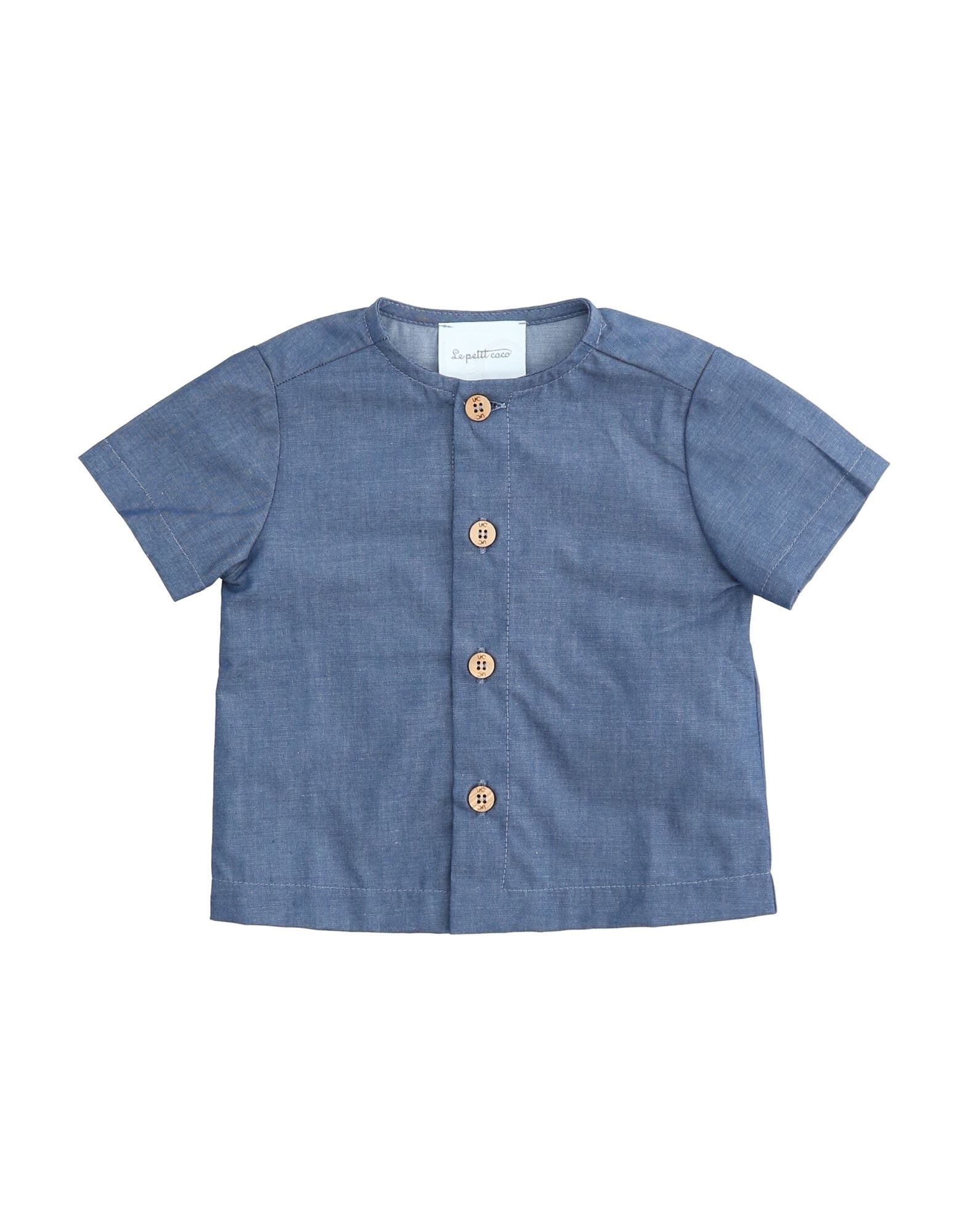 Le Petit Coco Kids' Denim Shirts In Blue