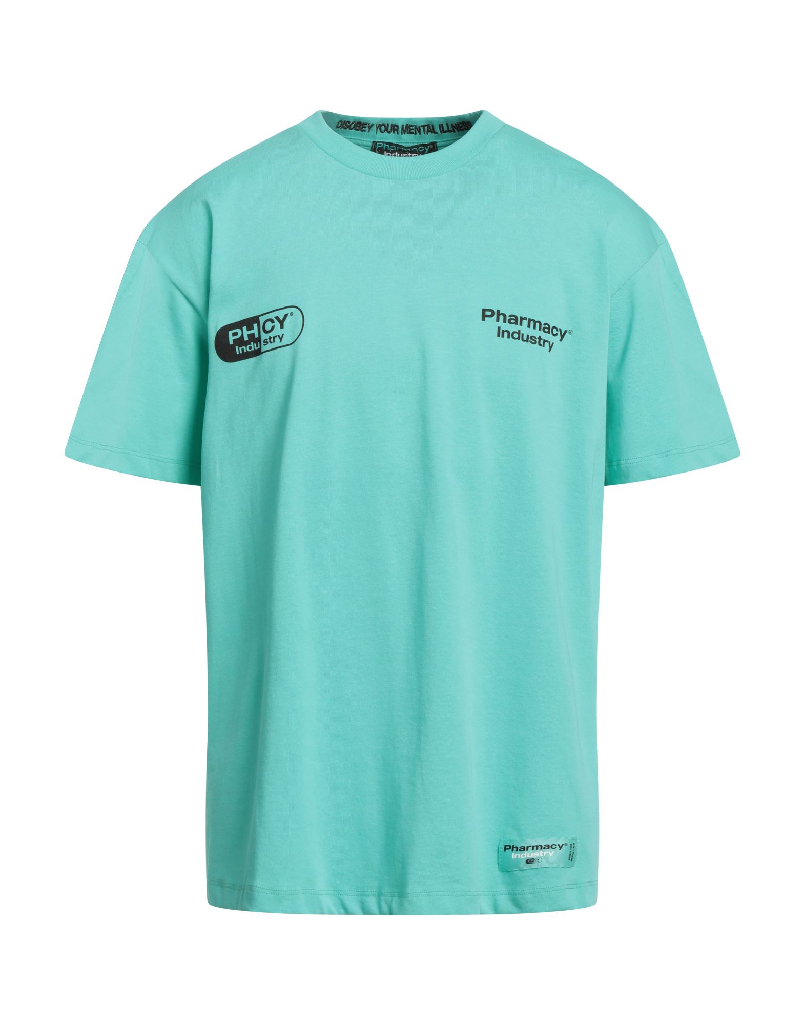 Shop Pharmacy Industry Man T-shirt Turquoise Size Xl Cotton In Blue