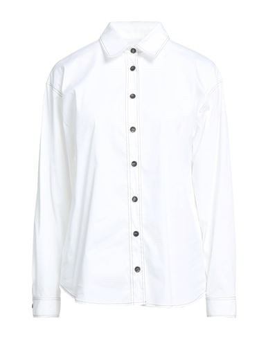 Peserico Woman Shirt White Size 8 Cotton, Polyamide, Elastane