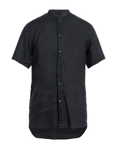 Liu •jo Man Man Shirt Midnight Blue Size 15 ½ Lyocell, Linen, Cotton