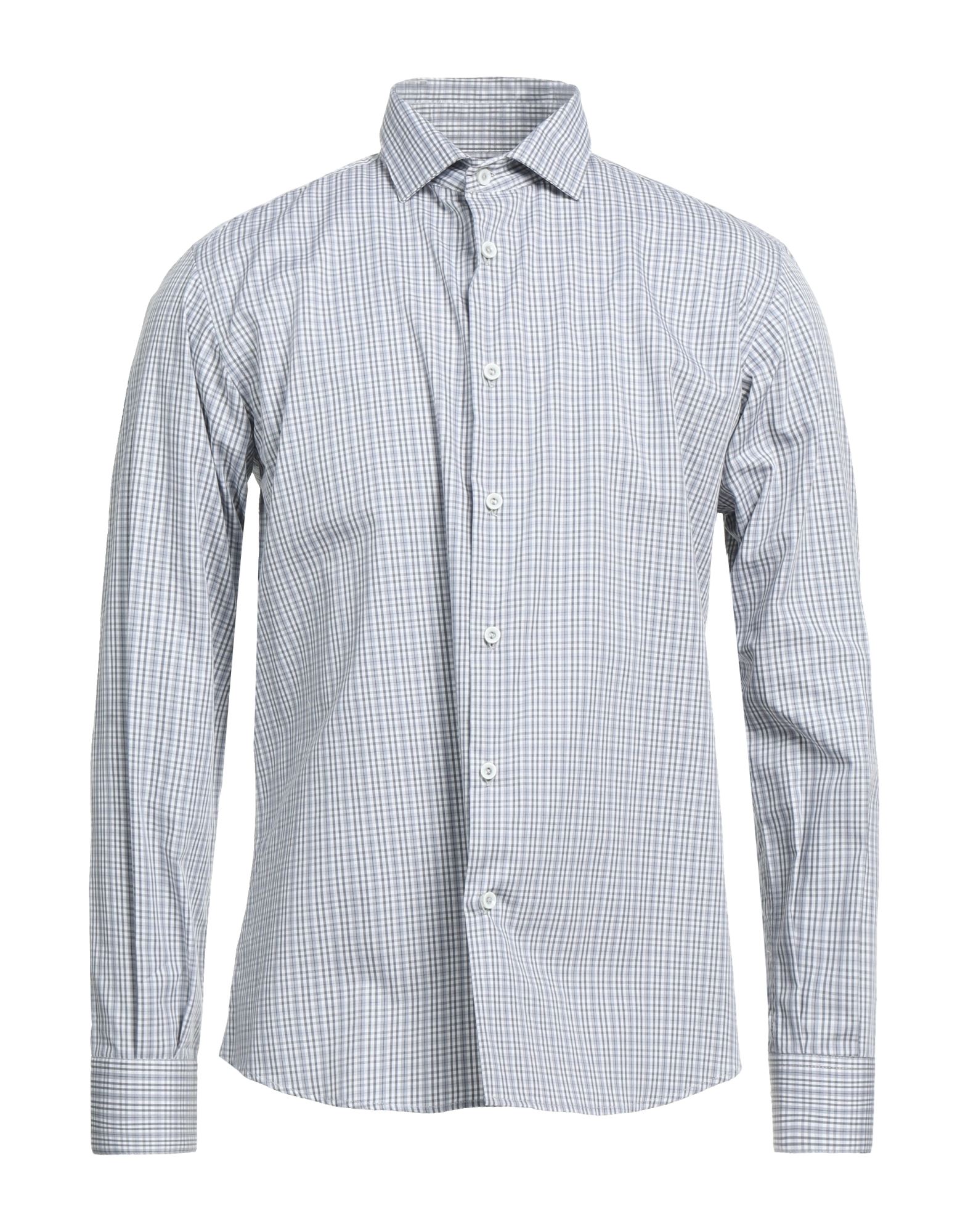 Alessandro Dell'acqua Man Shirt Light Grey Size 17 Cotton