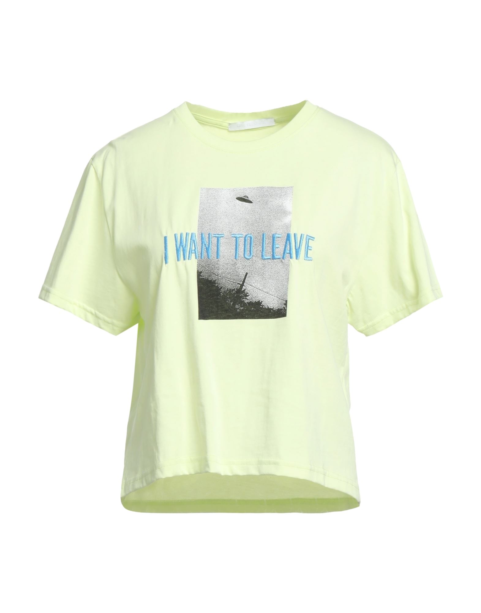 Give Me Space T-shirts In Light Yellow