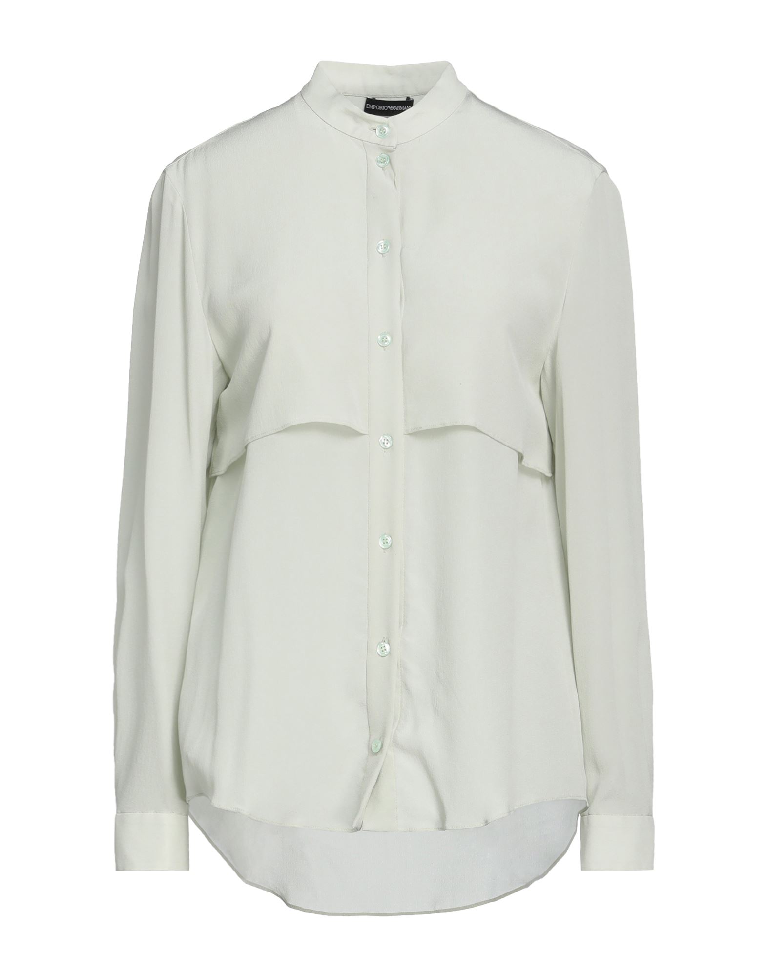 EMPORIO ARMANI EMPORIO ARMANI WOMAN SHIRT LIGHT GREEN SIZE 14 SILK 