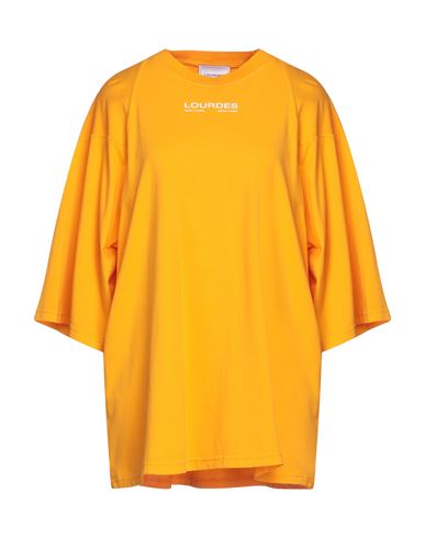 Lourdes New York Woman T-shirt Orange Size L Cotton, Elastane