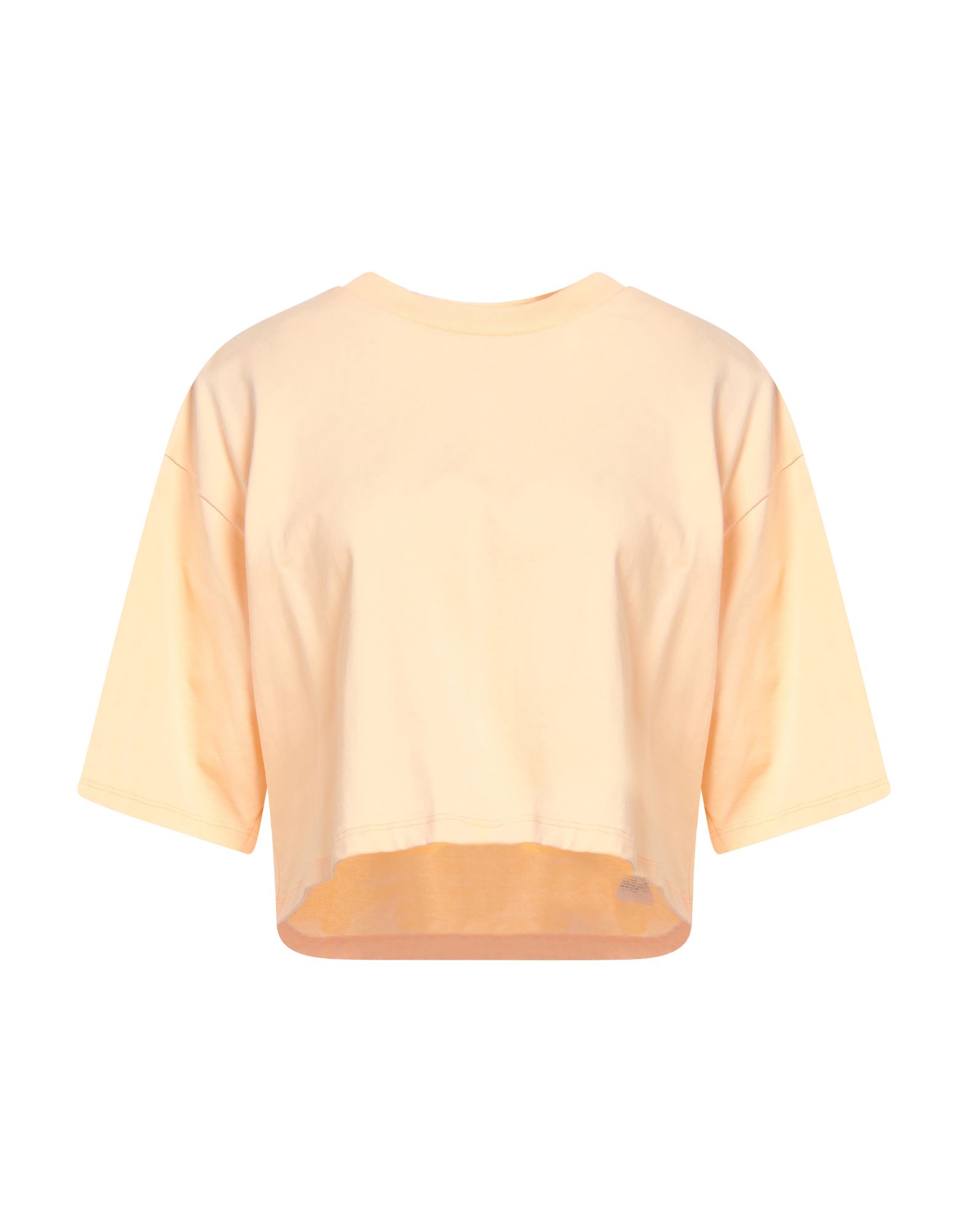 Shop Hinnominate Woman T-shirt Apricot Size L Cotton In Orange