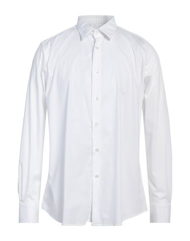 Bagutta Man Shirt White Size 17 ½ Cotton, Polyamide, Elastane