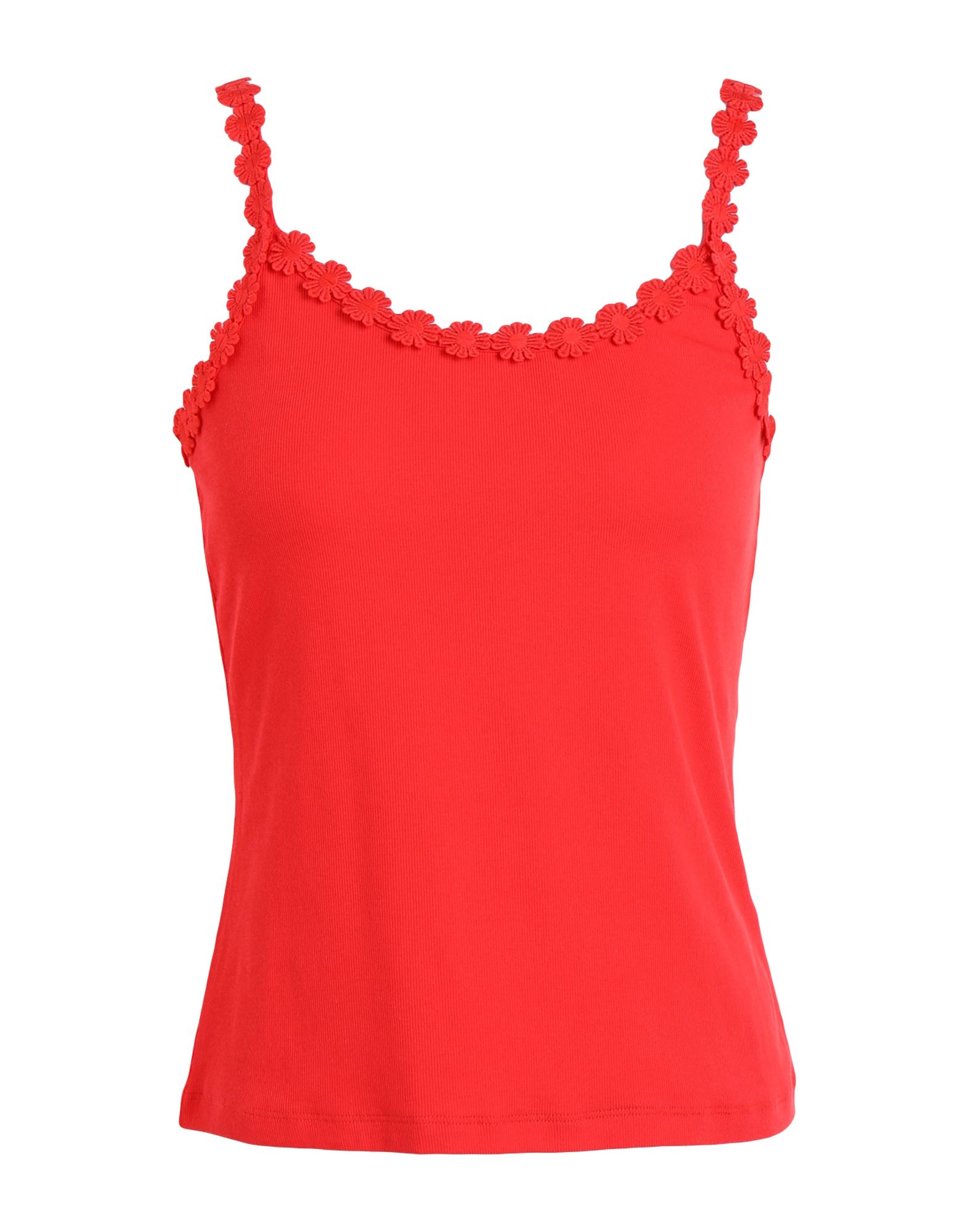 Other Stories & Woman Tank Top Red Size M Organic Cotton, Elastane