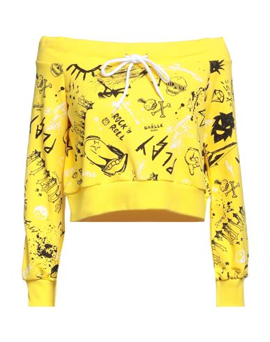 Gaelle Paris Gaëlle Paris Woman Sweatshirt Yellow Size 1 Cotton