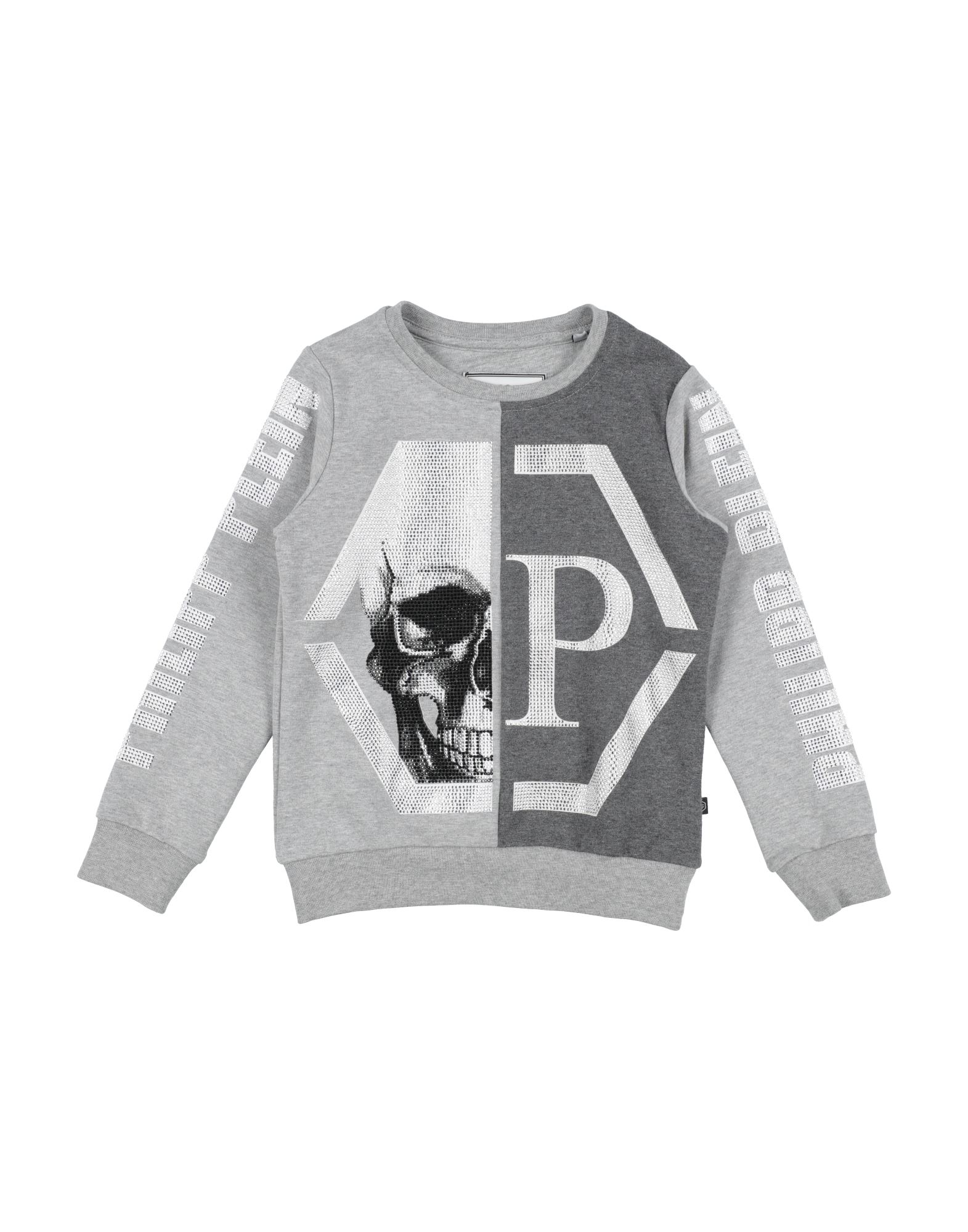 Philipp Plein Kids' Sweatshirts In Grey