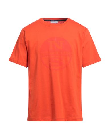 Man T-shirt Brick red Size XXL Cotton, Linen