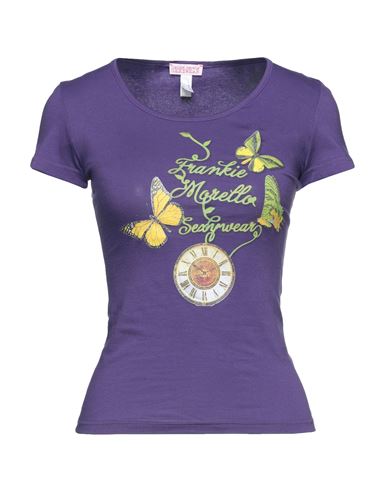 Shop Frankie Morello Woman Undershirt Deep Purple Size 12 Cotton, Elastane