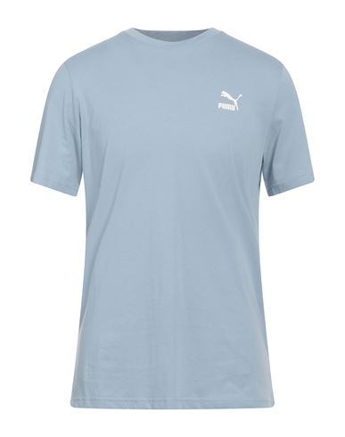 Puma Classics Small Logo Tee Man T-shirt Sky Blue Size Xl Cotton