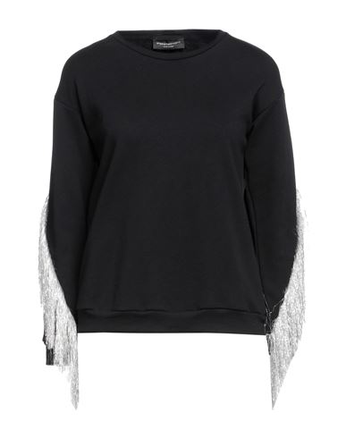 Angela Mele Milano Woman Sweatshirt Black Size L Cotton