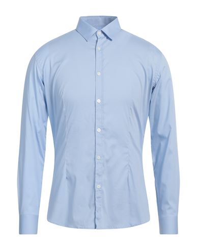 Daniele Alessandrini Homme Man Shirt Sky Blue Size 16 ½ Cotton, Elastane