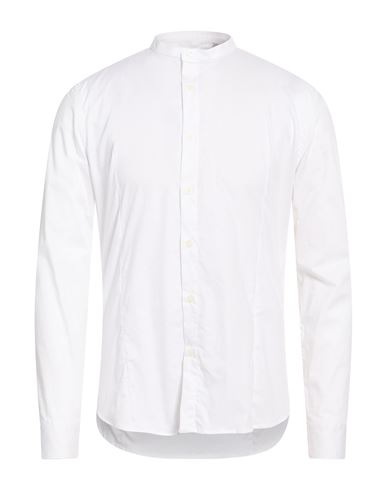 Grey Daniele Alessandrini Man Shirt White Size 16 ½ Cotton, Elastane