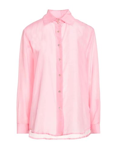 Brian Dales Woman Shirt Pink Size 10 Cotton, Silk