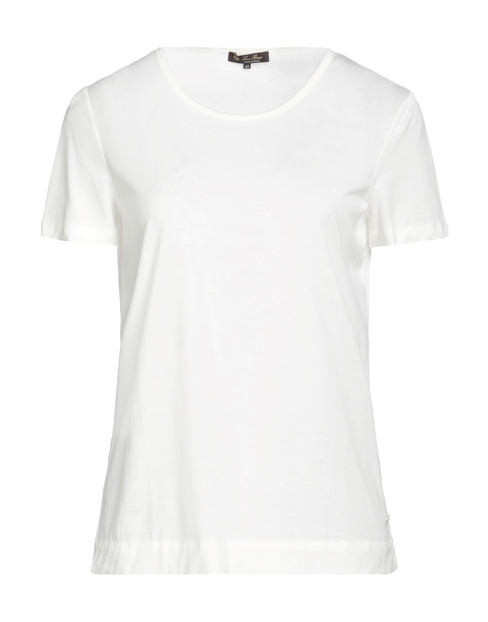 Loro Piana Girocollo Beausoleil Crewneck Short-sleeve Top In White