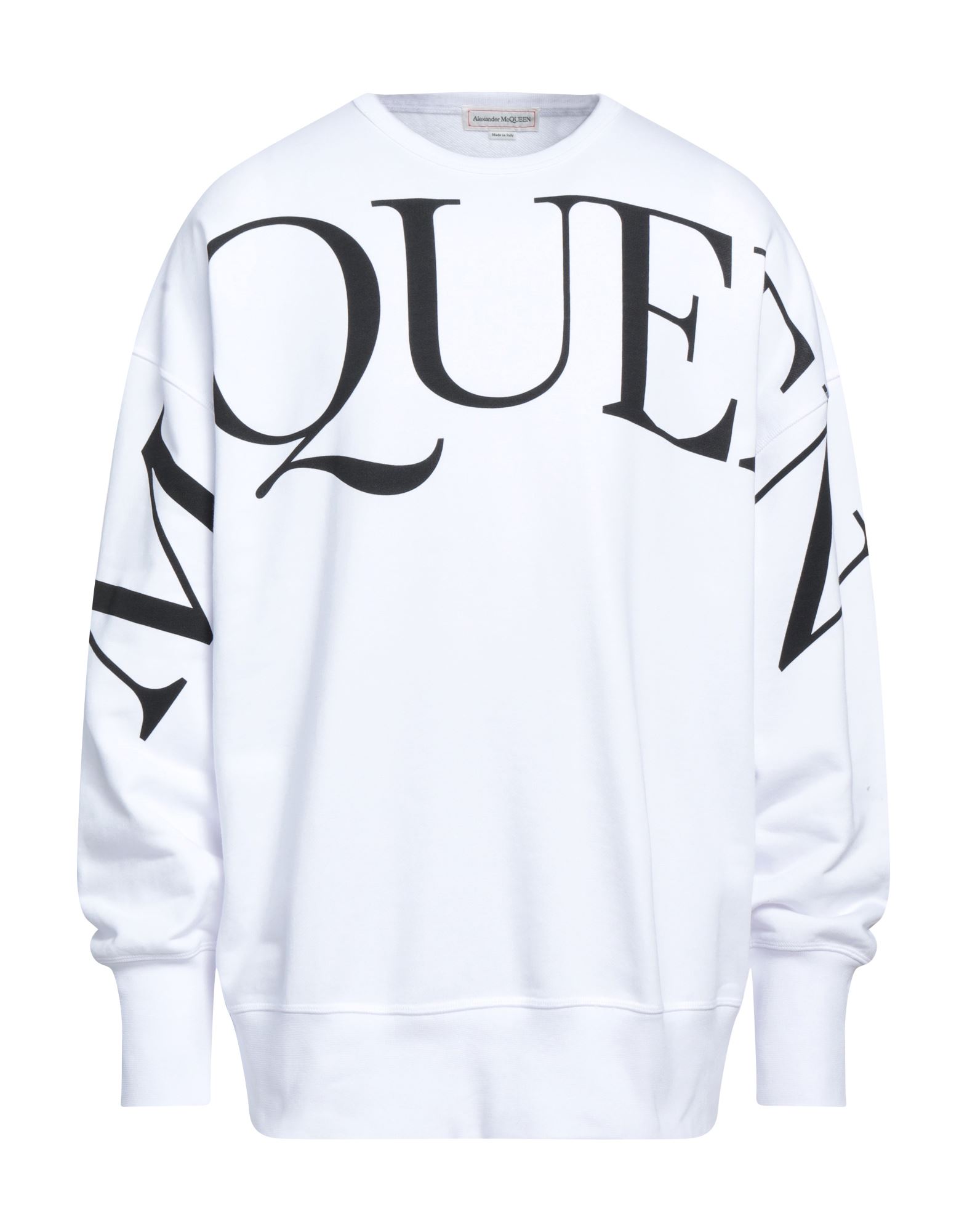 Alexander Mcqueen Logo-print Long-sleeve Sweatshirt In White