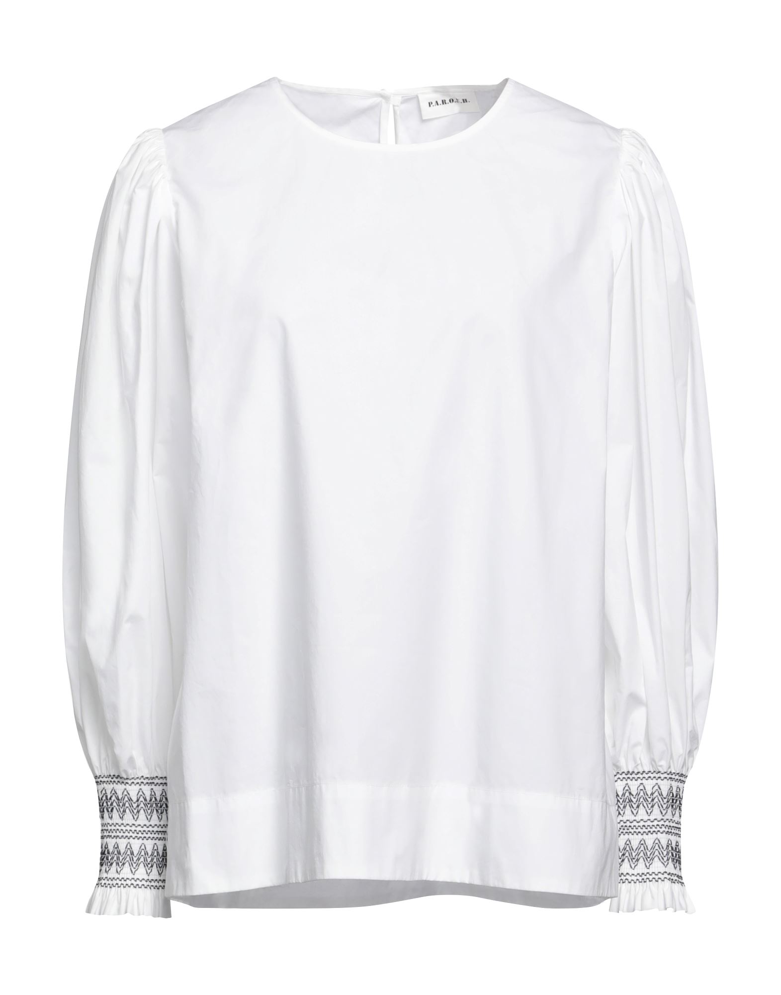 P.a.r.o.s.h Balloon-sleeve Cotton Blouse In White