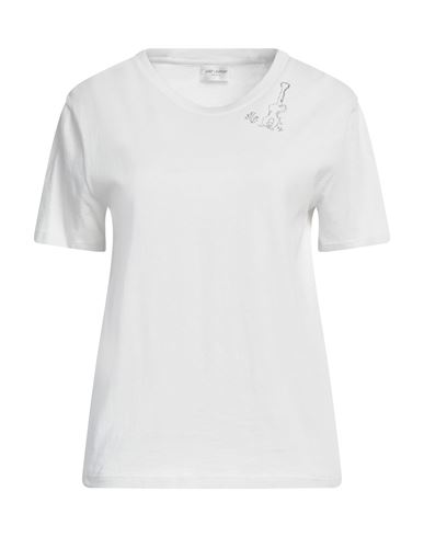 Shop Saint Laurent Woman T-shirt White Size S Cotton