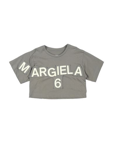 Mm6 Maison Margiela Babies'  Toddler Girl T-shirt Grey Size 6 Cotton