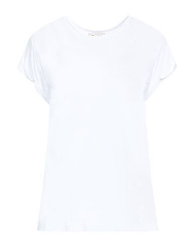 Dixie Woman T-shirt White Size S Viscose, Linen