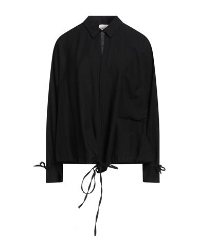Alysi Woman Shirt Black Size 6 Viscose, Cotton