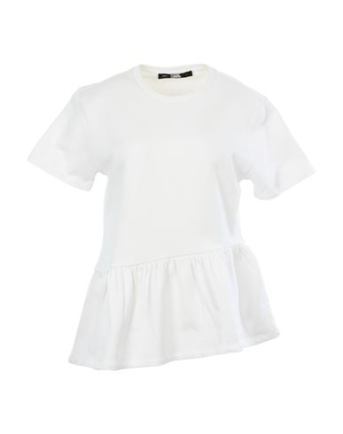 Karl Lagerfeld Woman Sweatshirt White Size Xl Cotton