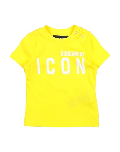 Dsquared2 Babies'  Newborn T-shirt Yellow Size 3 Cotton
